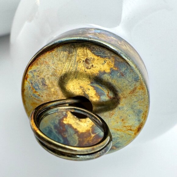 Floral Teardrop Set of 3 Christmas Holiday Ornament Hand Painted Gold Top  5.5" - Picture 6 of 10